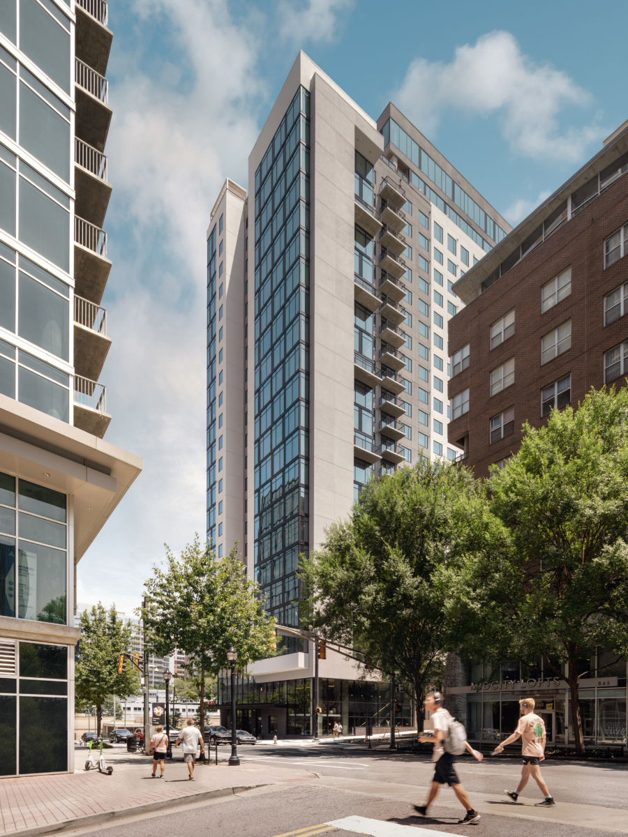 Exterior of Whistler, a student housing project in Midtown, Atlanta