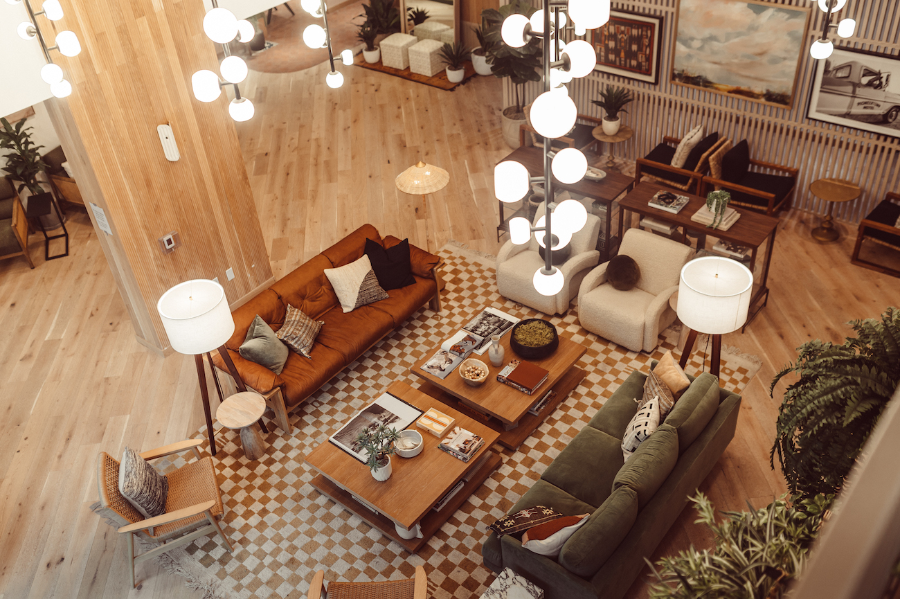 Birds-eye view of Rambler's lobby