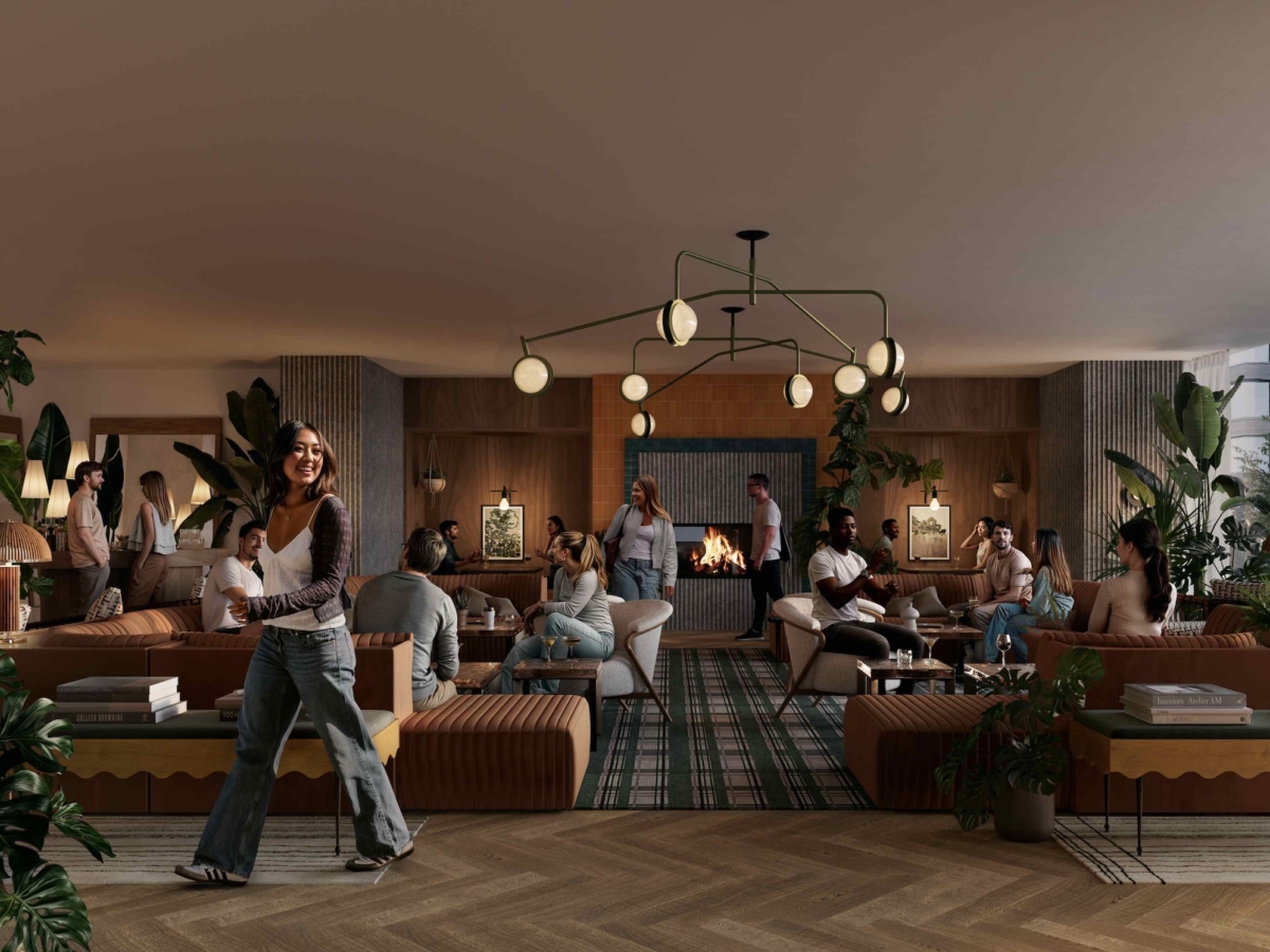 Paseo's lounge on the second floor