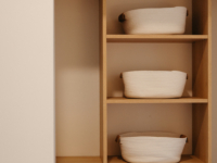 Shelving in closet at Moontower