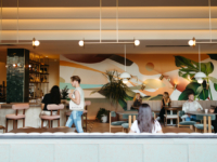 Start your day with a caffeine boost at Daydreamer Cafe, Moontower's on-site coffee shop.