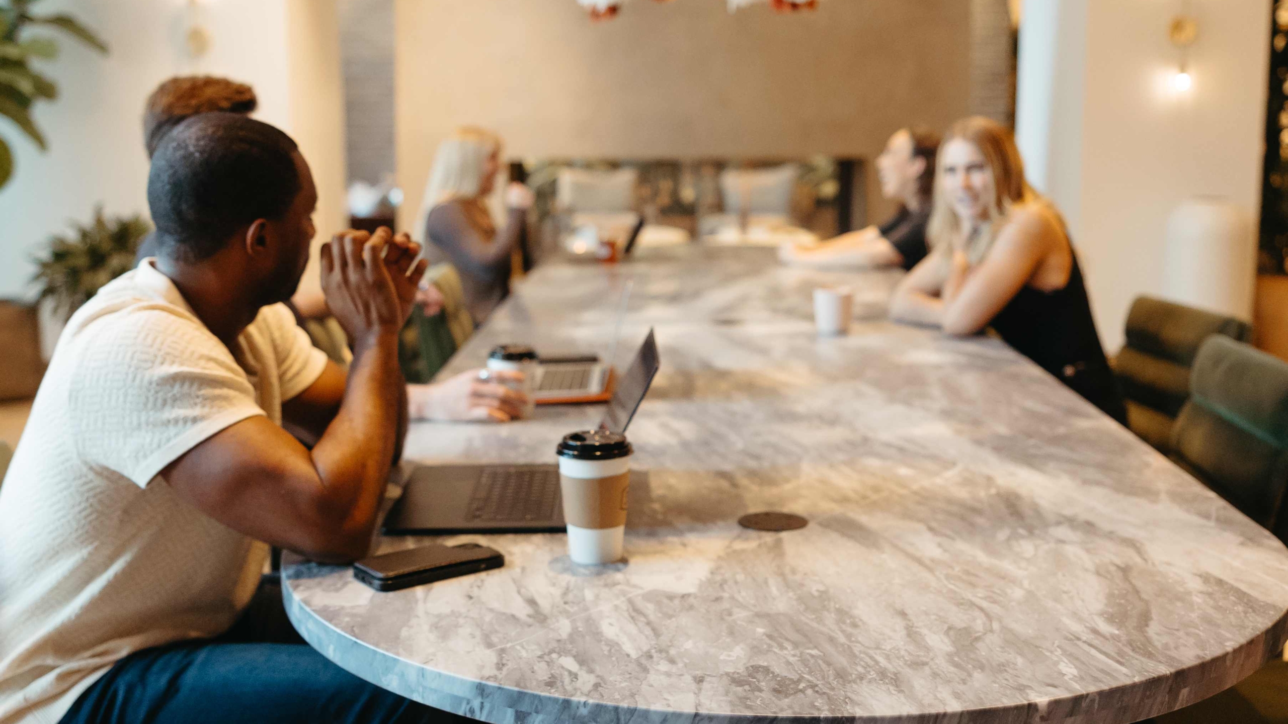 Community table at Moontower