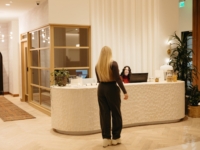 Moontower resident at the concierge desk