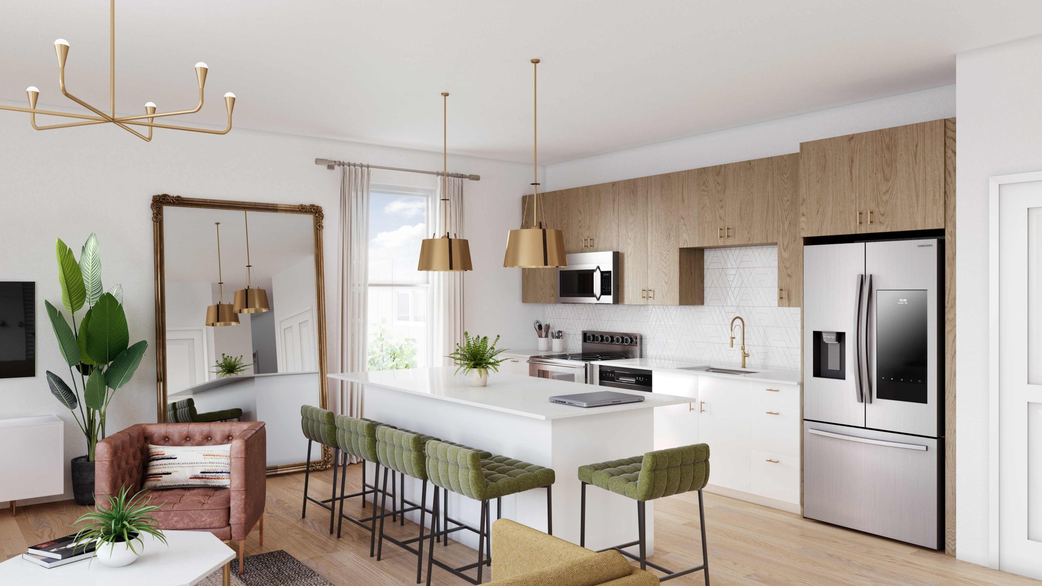 Penthouse Apartment Interior Design Athens Scandinavian photo