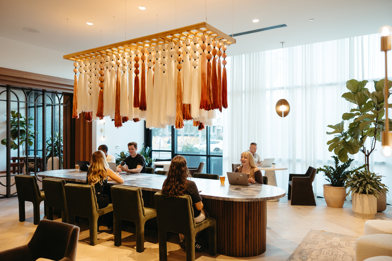 Coworking space in Moontower PHX lobby