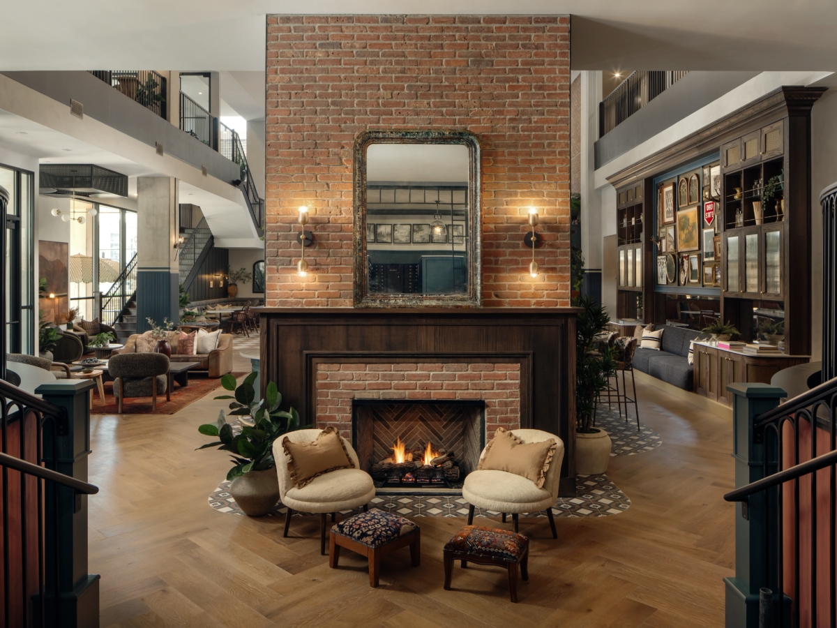 Fireplace seating at Rambler Columbus