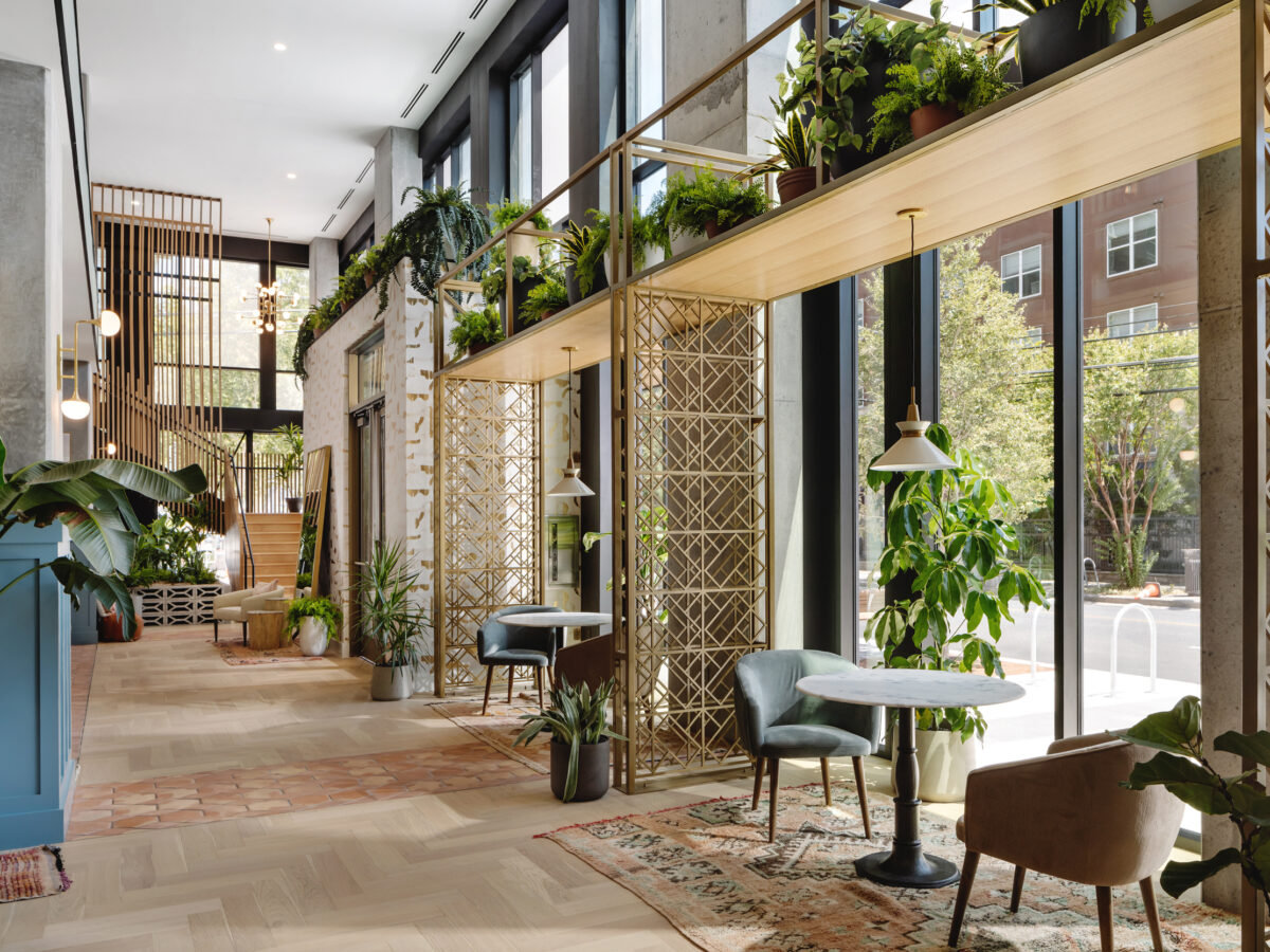 Lobby and interior design of Waterloo in Austin Texas.