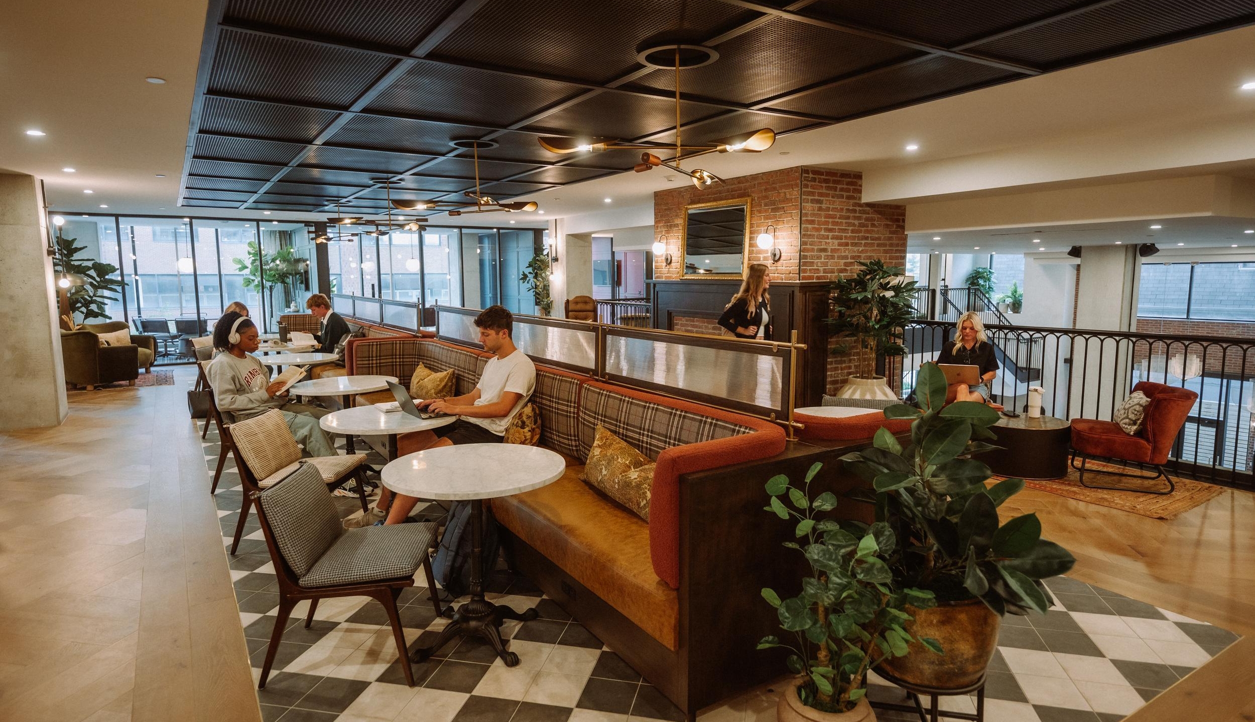 Rambler Columbus’ study mezzanine offers unique spaces for quiet study or group projects.