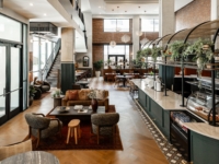 Rambler Columbus’ open floor plan lobby provides a comfortable space to study, relax, or gather with friends.