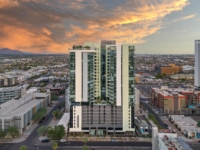 Exterior of Moontower PHX, a new luxury apartments in downtown phoenix