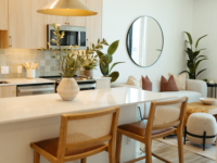 Bar seating in kitchen at Moontower