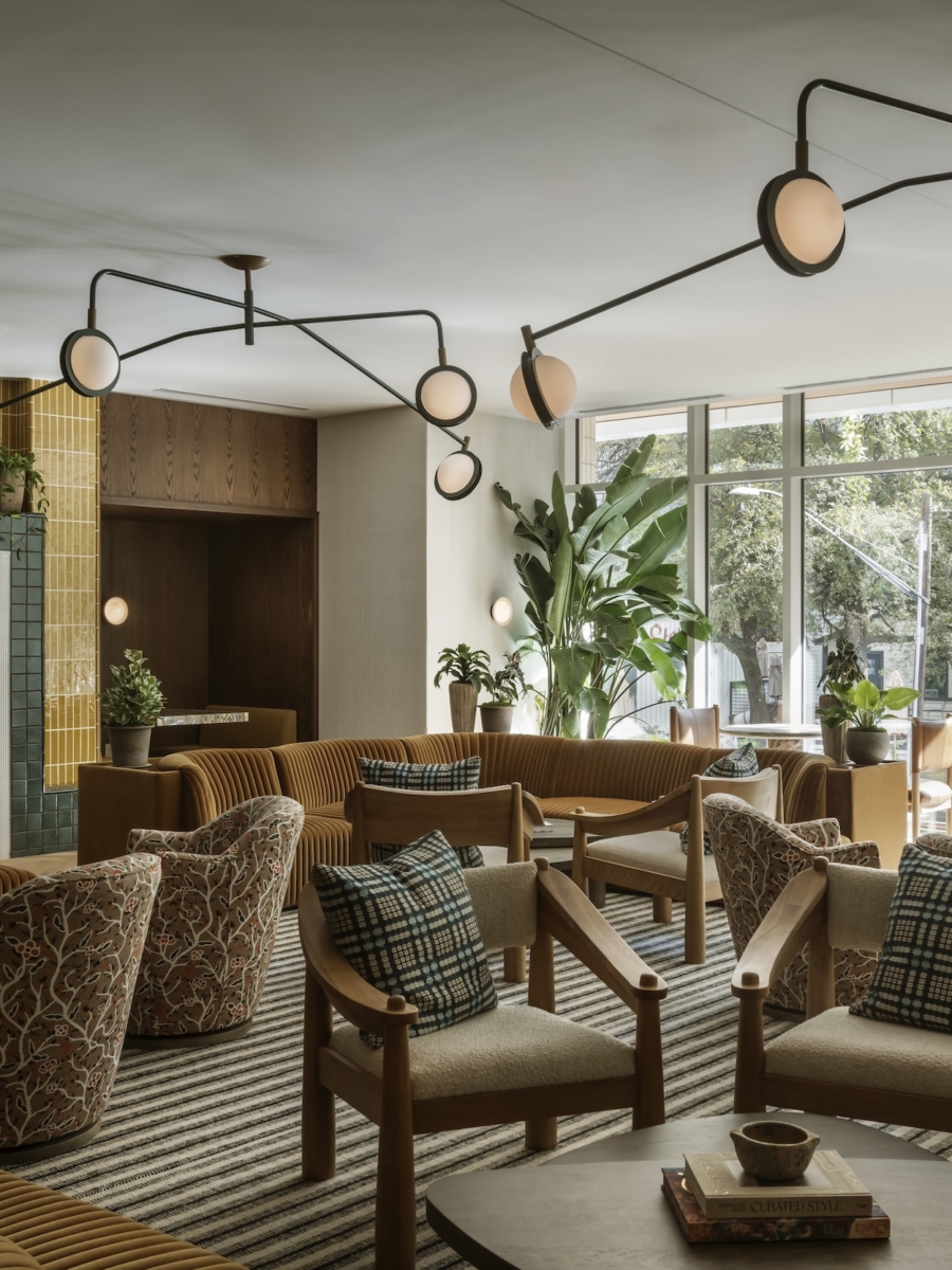 Lounge space at ROOST Rainey, Paseo ATX