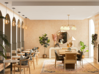 Collaboration table in the study mezzanine at Sweetwater