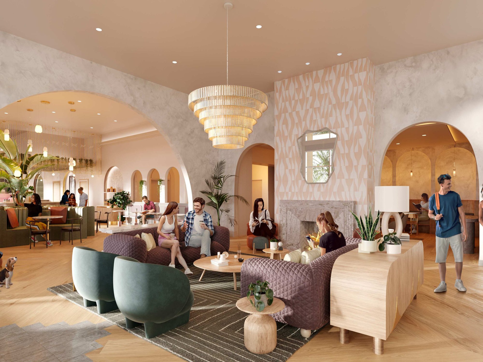 Rendering of lobby at Sweetwater.