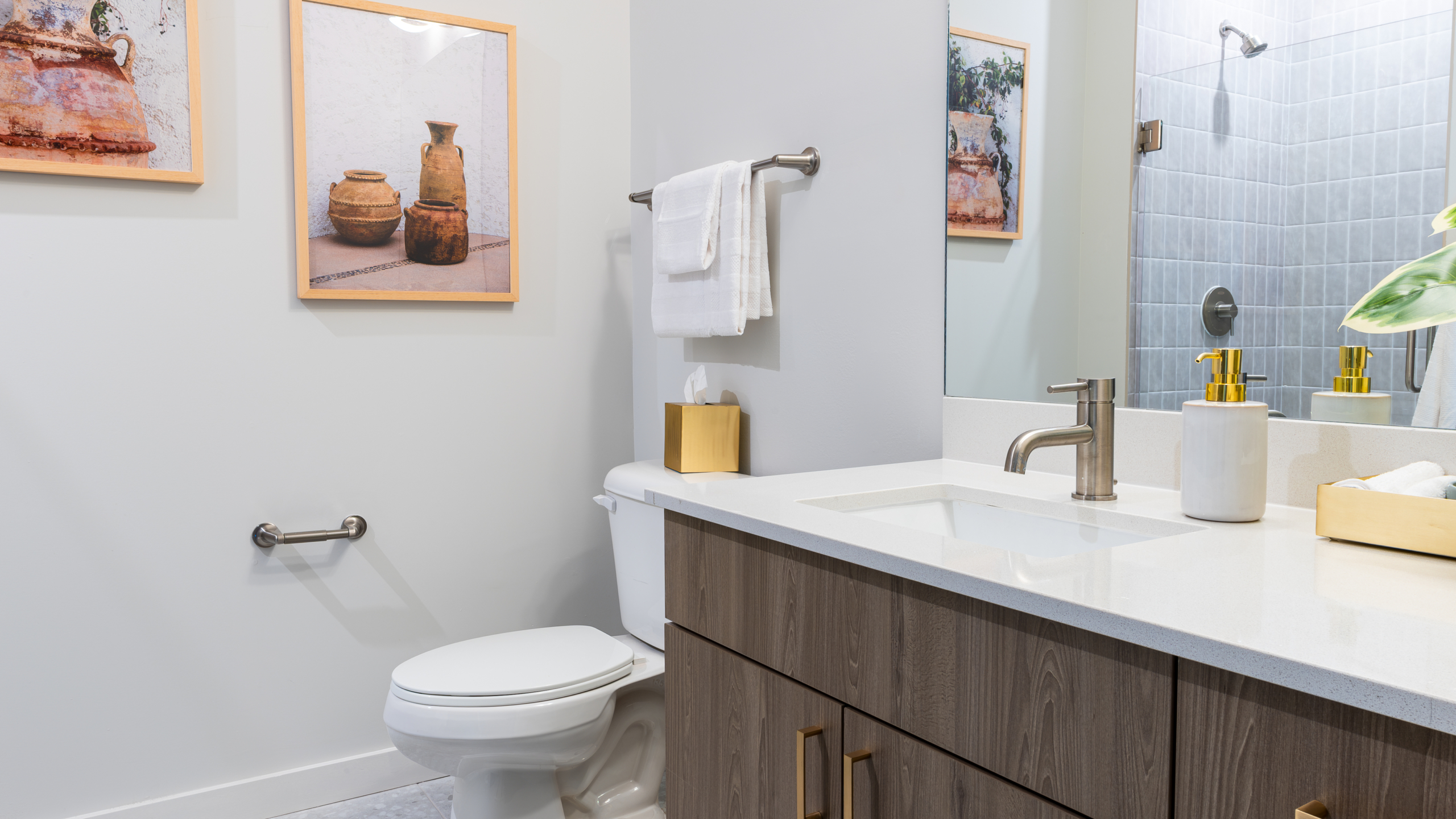 bathroom in sweetwater's model unit