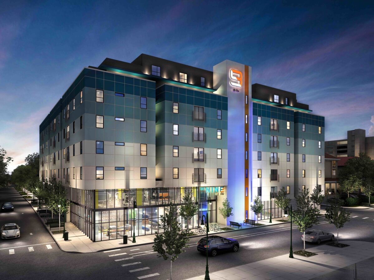 The Nine at Rio building rendering by LV Collective in Austin, Texas.