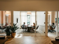 two students studying on study floor at Rambler Athens