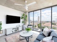 Moontower model unit living room