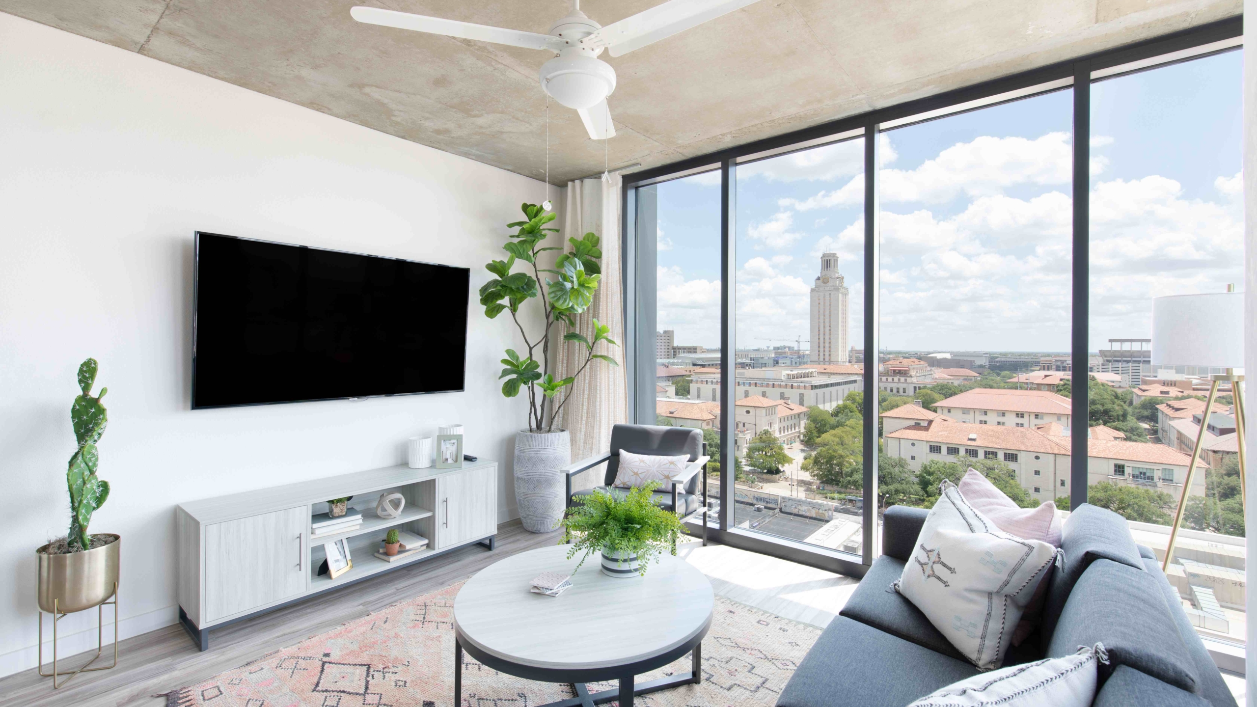 Moontower model unit living room