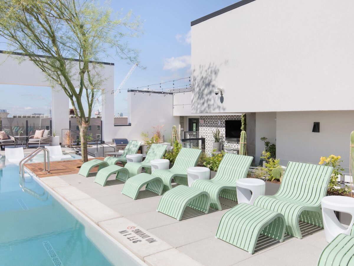 Pool deck at Moontower ATX