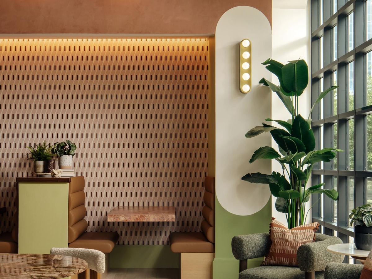 rambler atlanta lobby booths close up