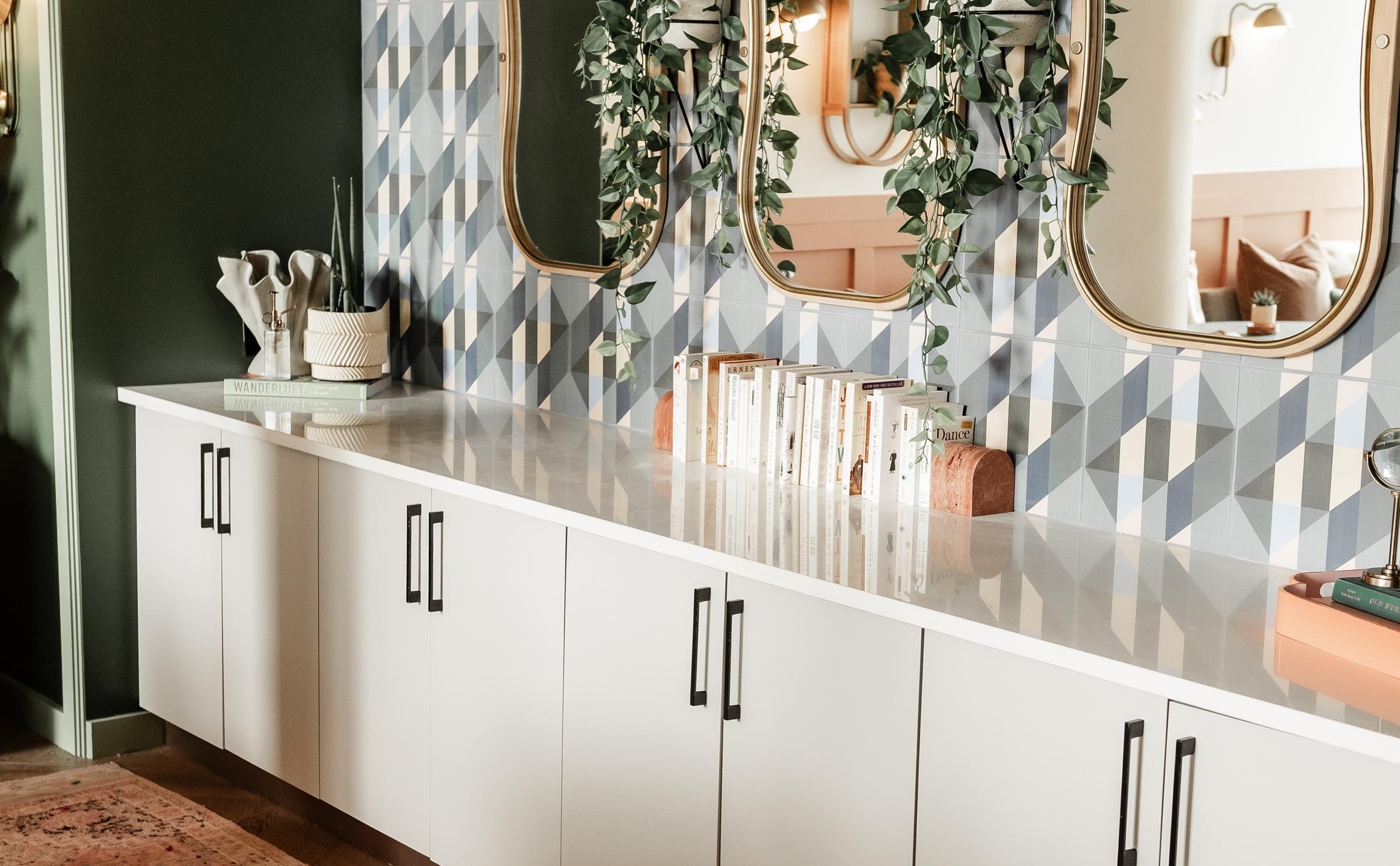 Wall decor in Rambler’s leasing office.