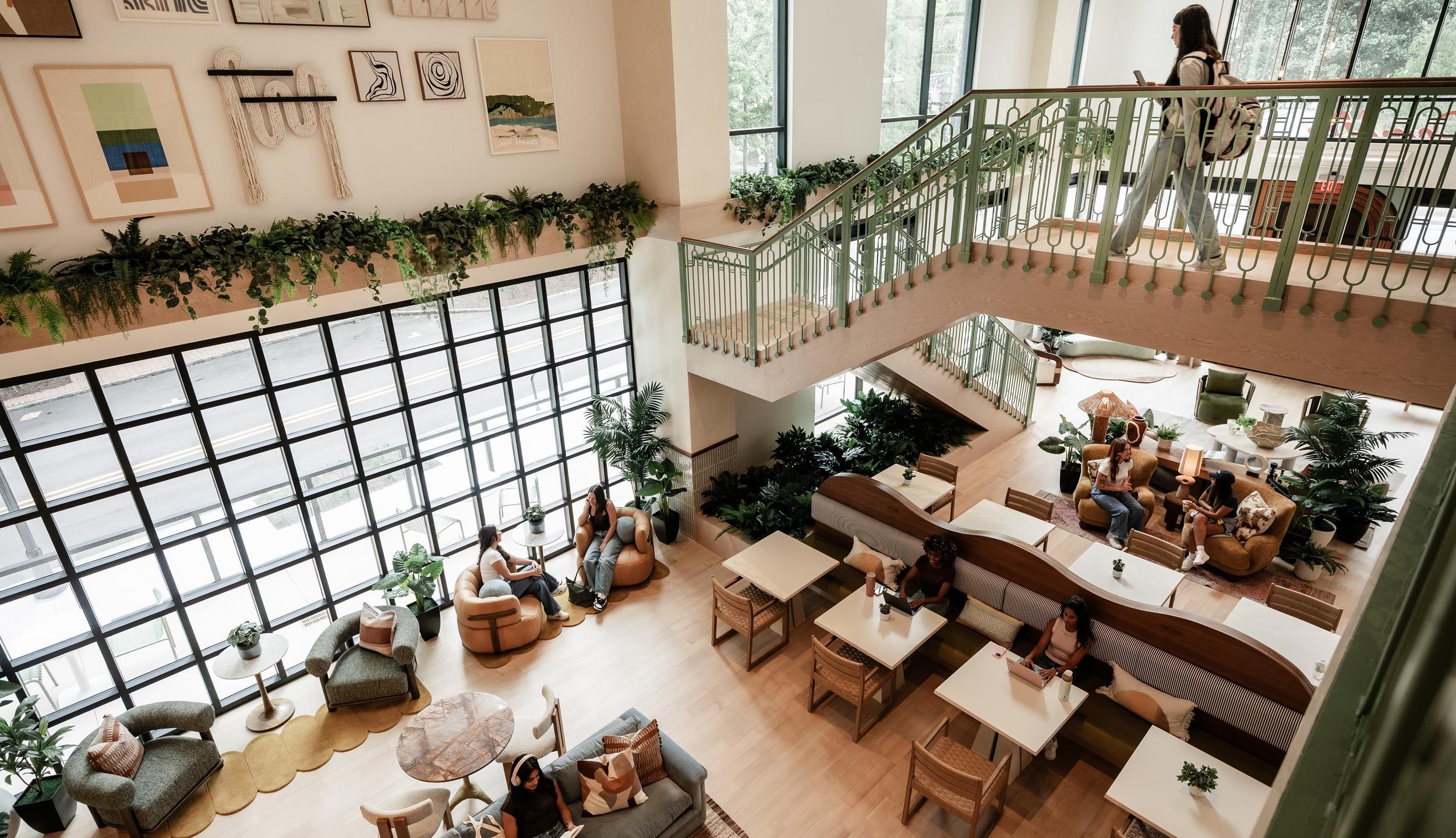 rambler atlanta lobby study mezannine students residents floor level