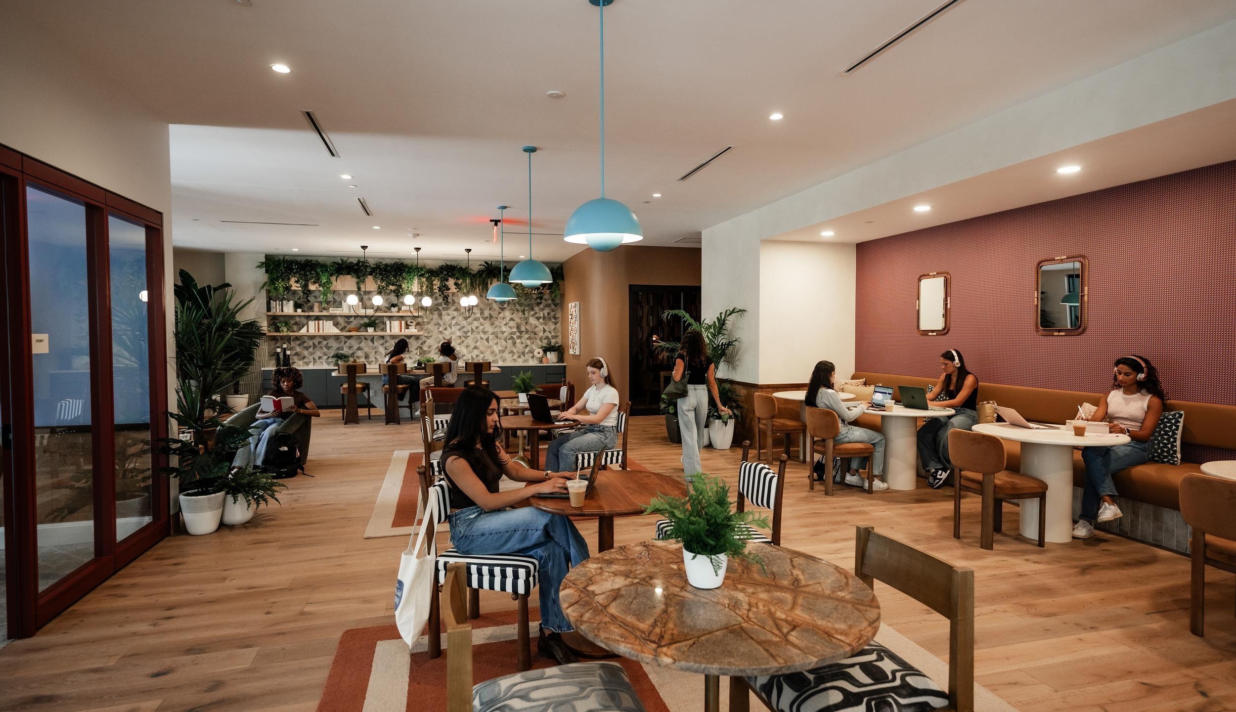 rambler atlanta study mezannine second floor bar side kitchen students private study lounges open area