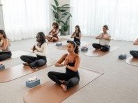 rambler atlanta yoga studio room meditating rooftop