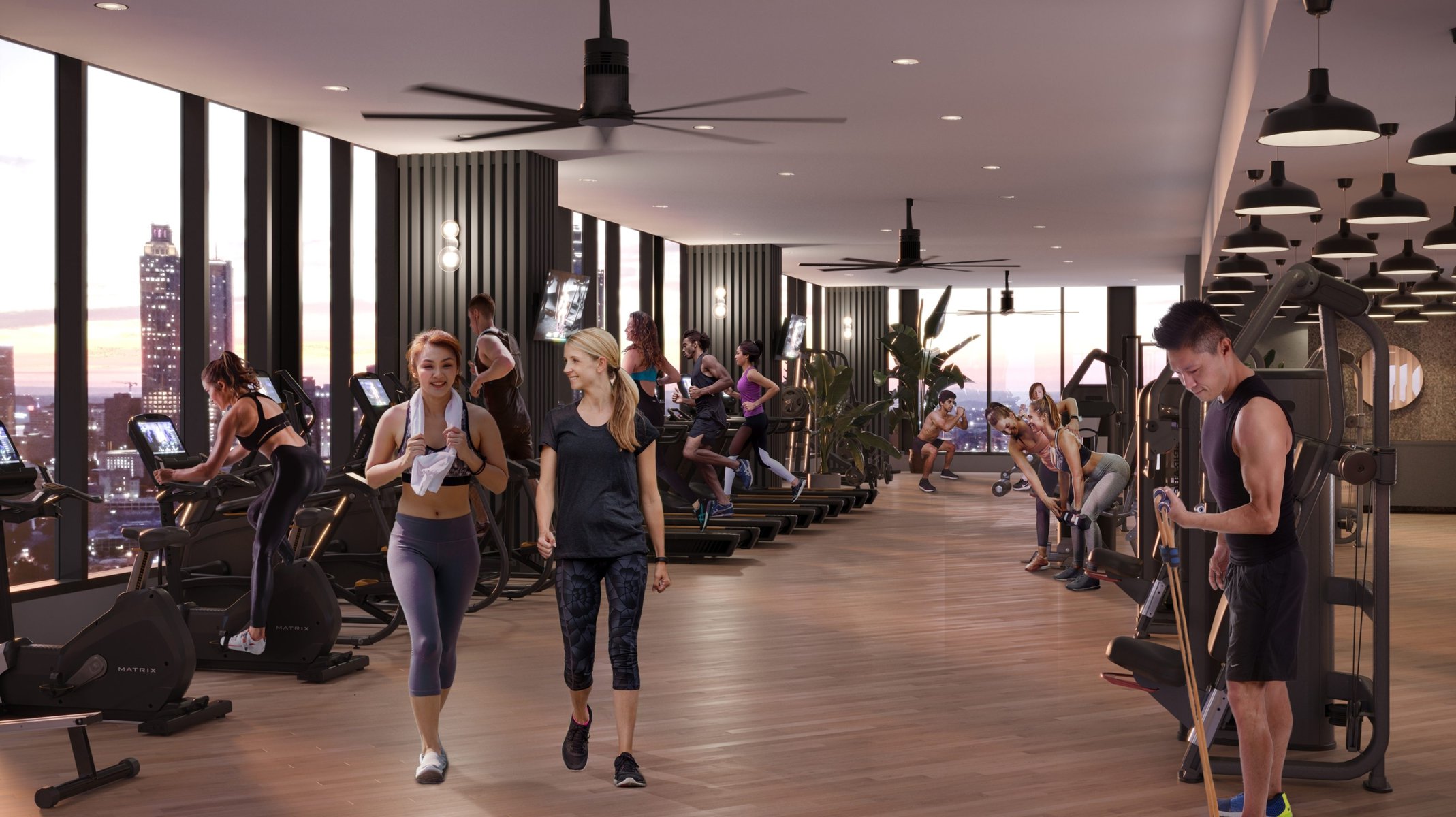 fitness center rendering