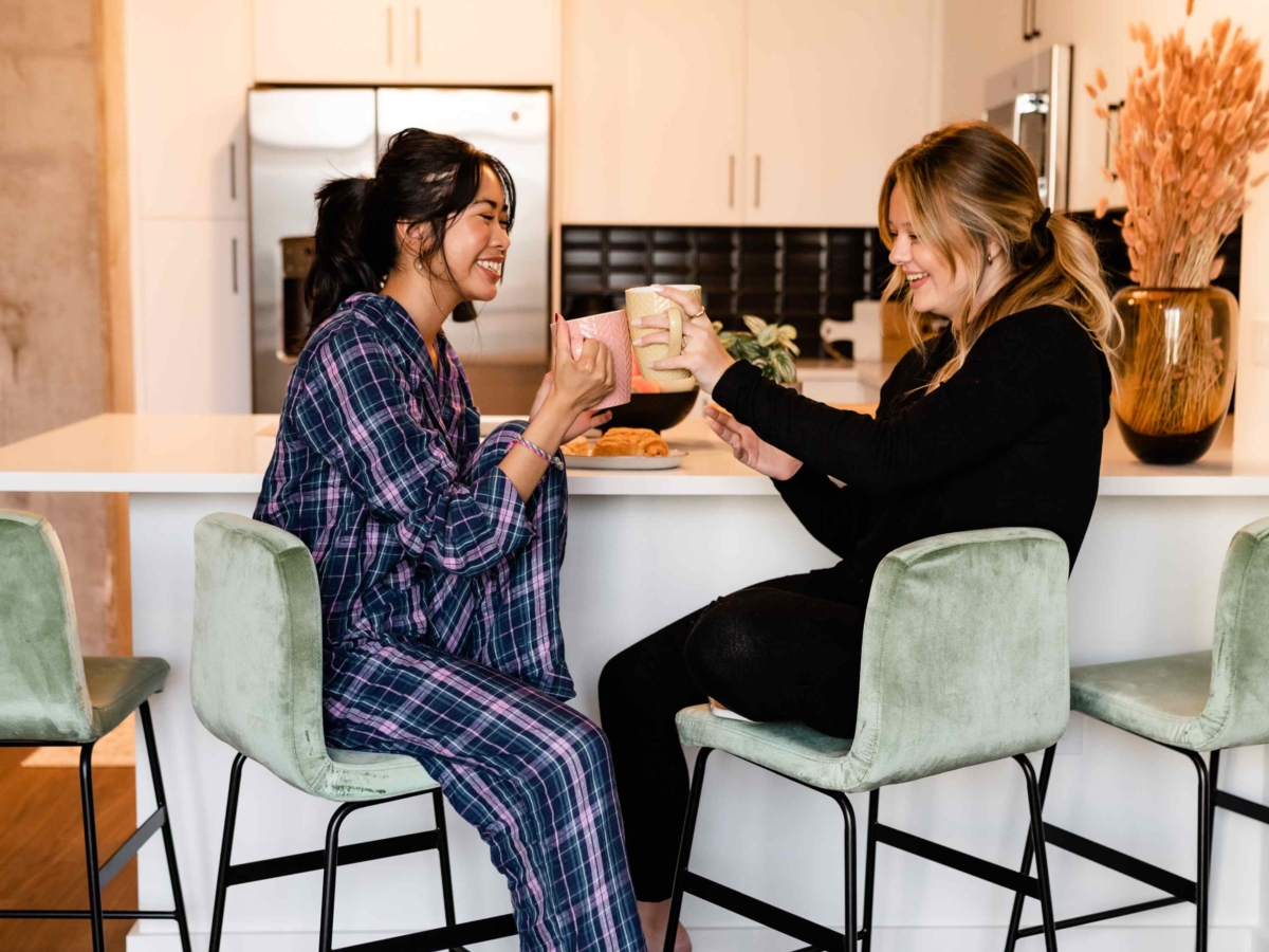 LV Collective Whistler Drinking Coffeee