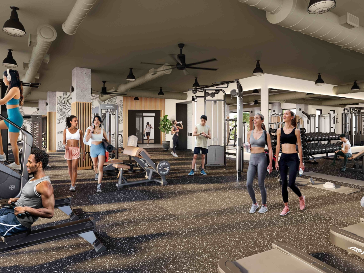 Rendering photo of Rambler's fitness center