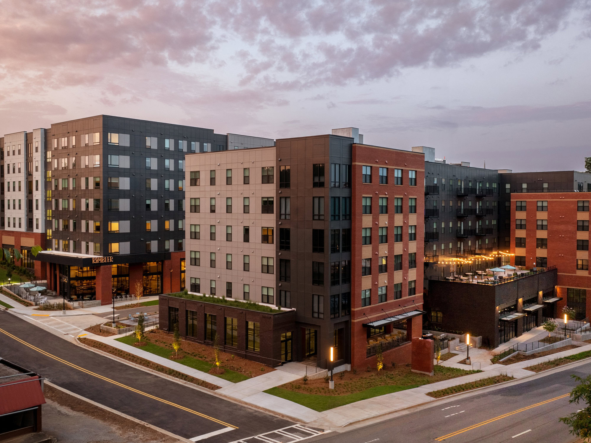Exterior of Rambler Athens, a student housing development near UGA