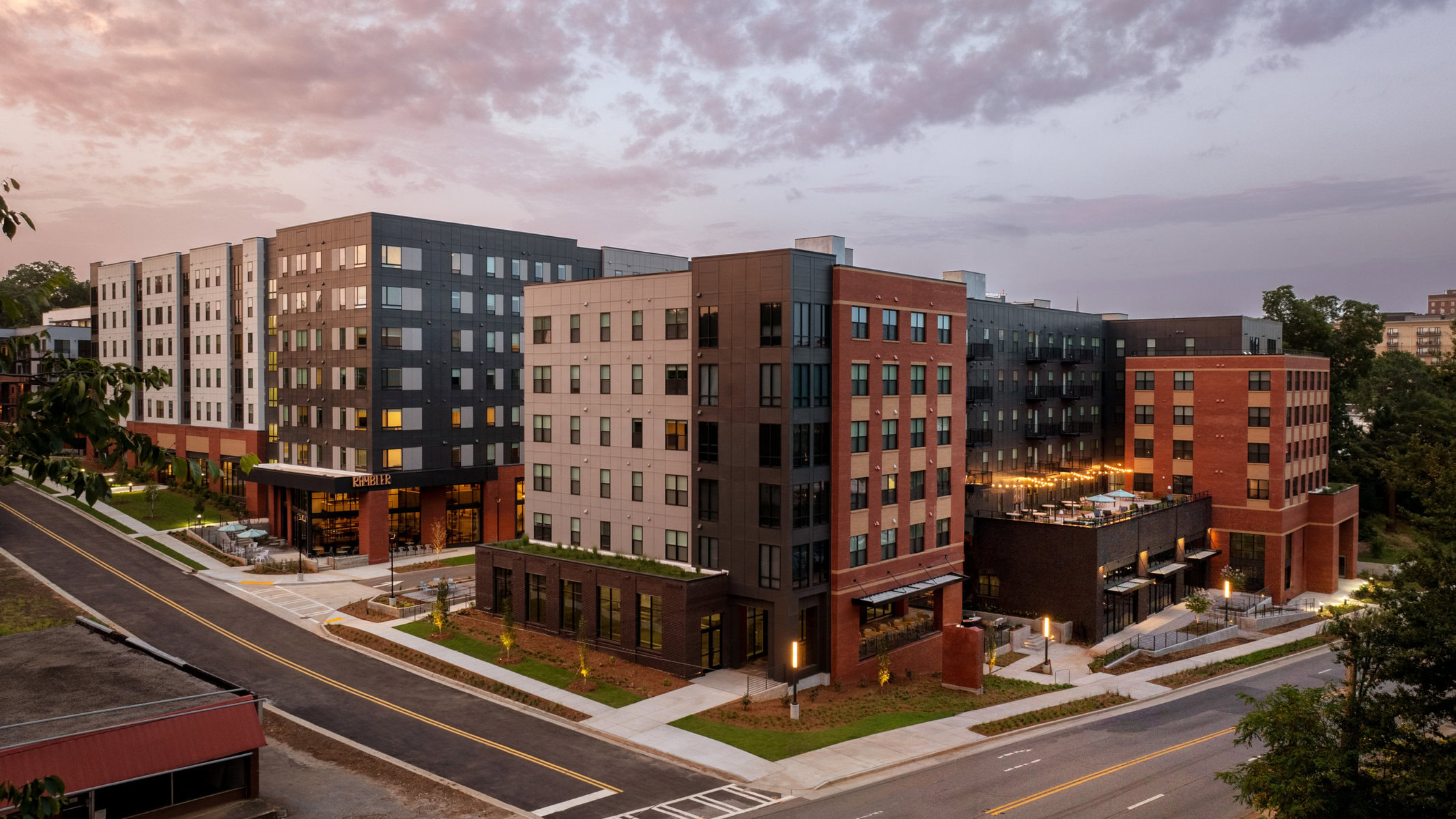 Exterior of Rambler Athens, a student housing development near UGA