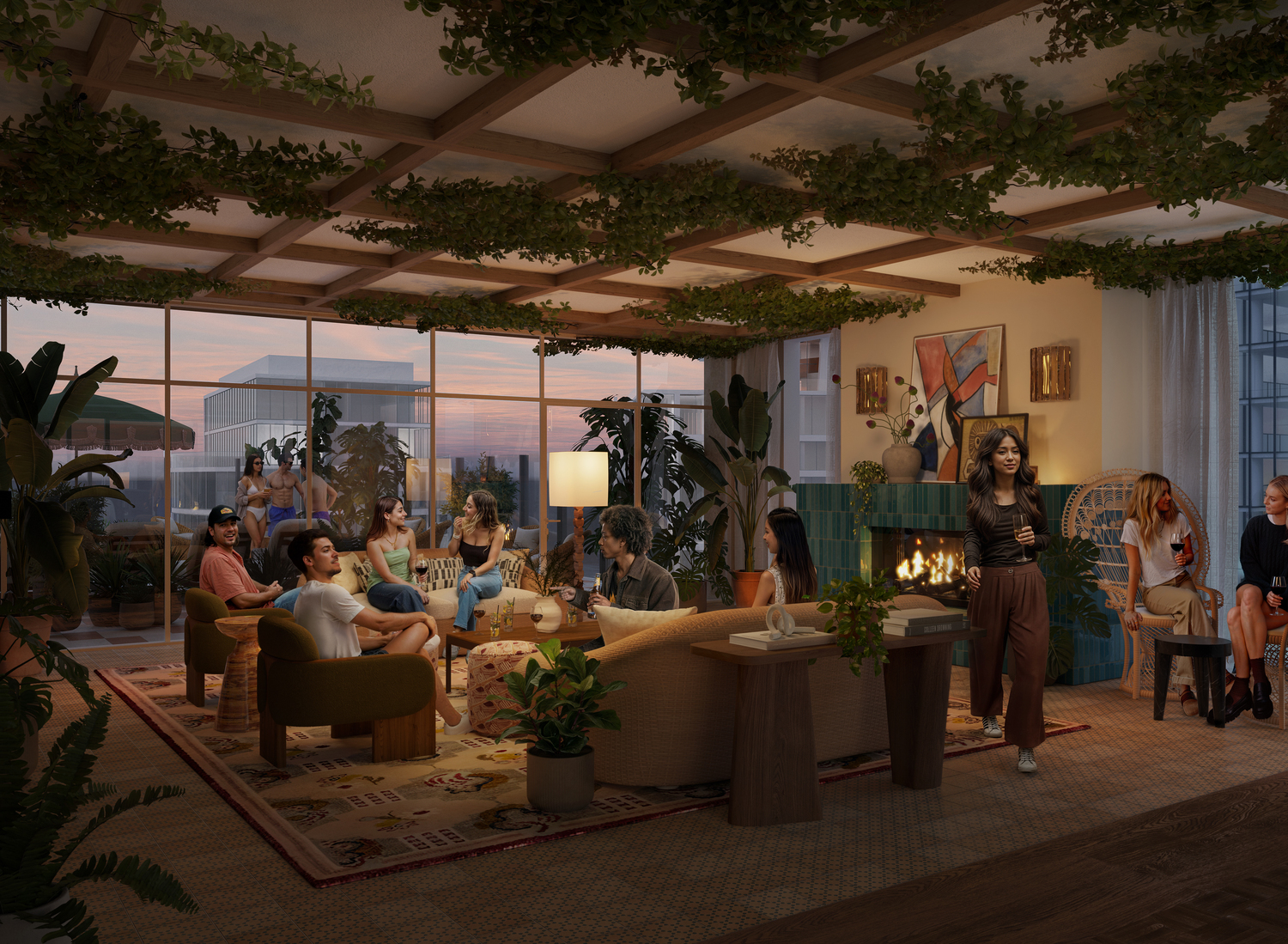 Rendering of Paseo Cielo Clubroom 2