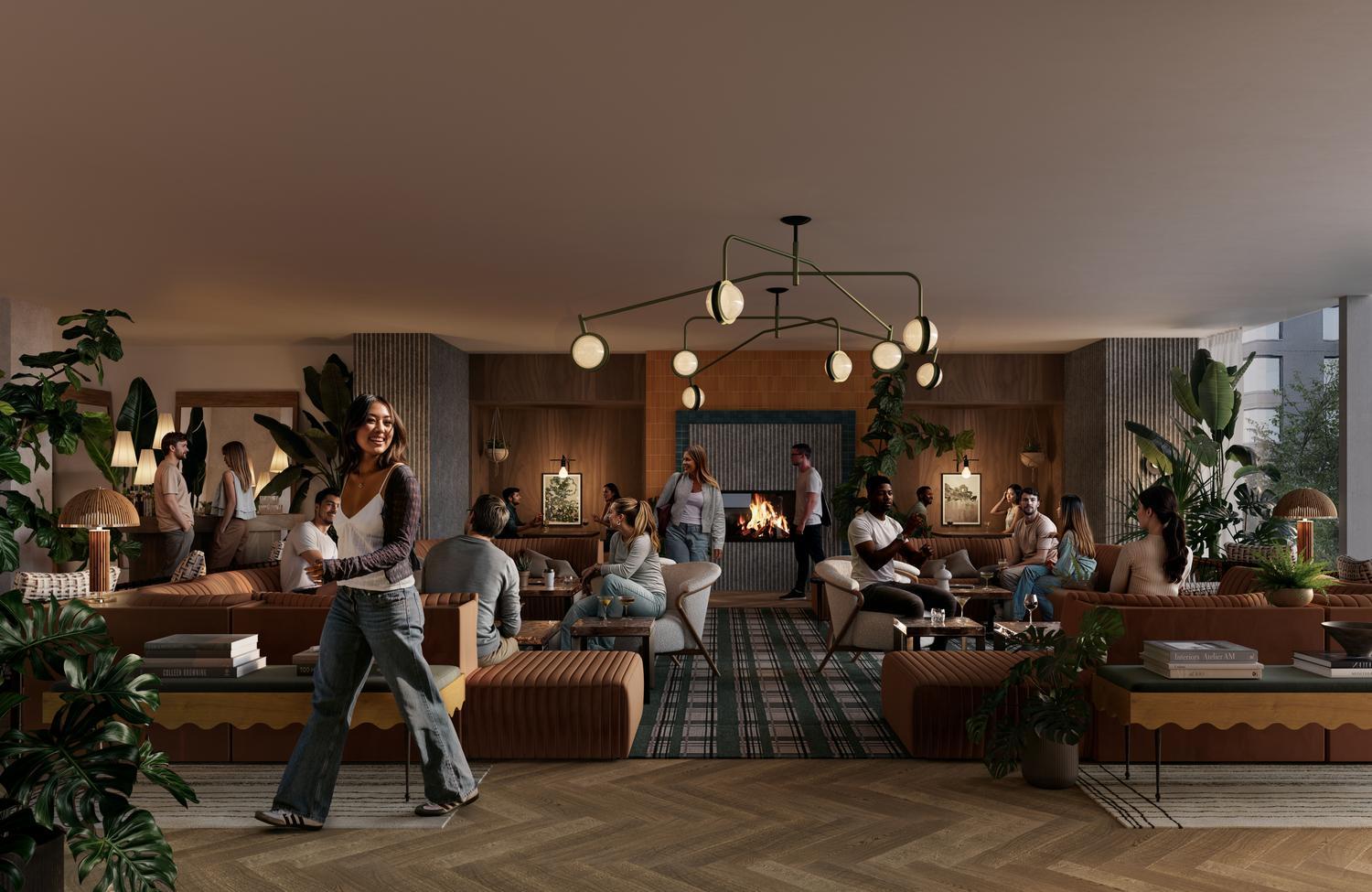 Rendering of Paseo Level 2 Coworking Lounge