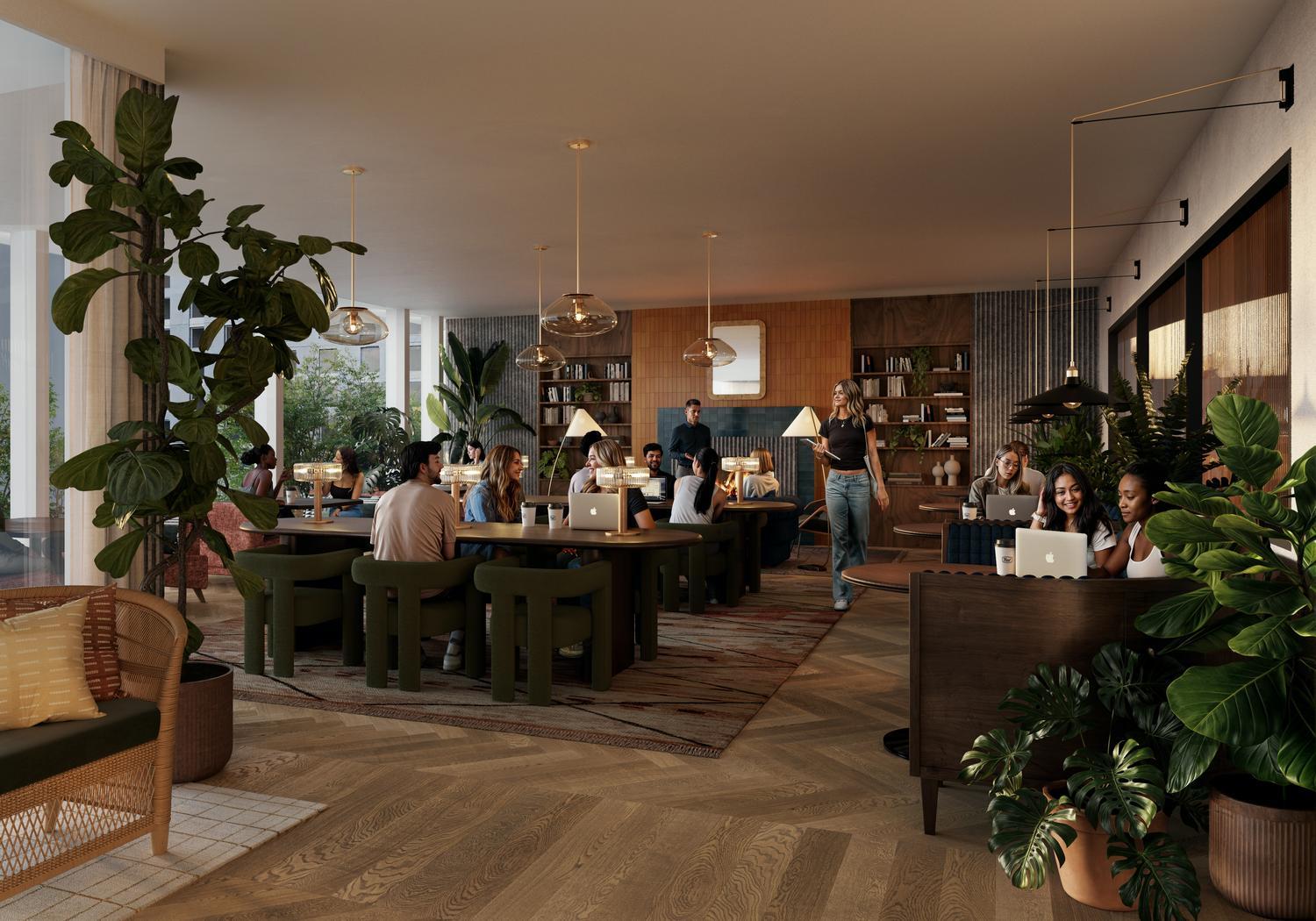 Rendering of Paseo Level 2 Coworking Lounge 2