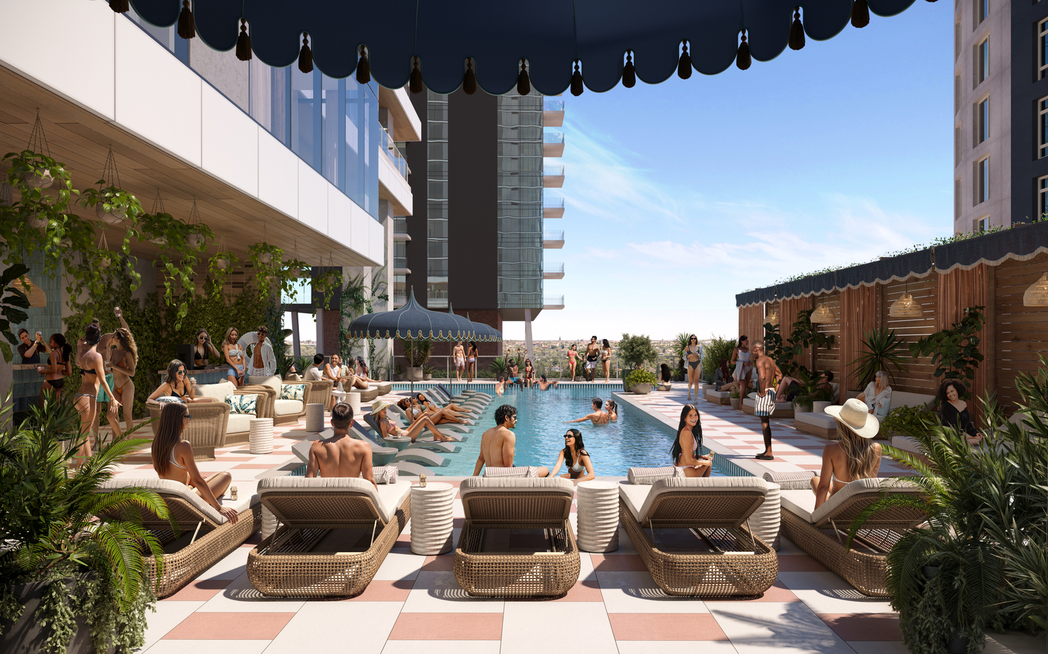 Rendering of Paseo's Level 12 Pool